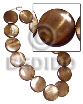 28mm round laminated high gloss Flat Round Oval Shell Beads