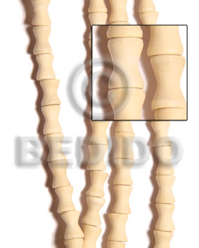 baluster natural white 8 x 12 - Football & Cylinder Wood Beads