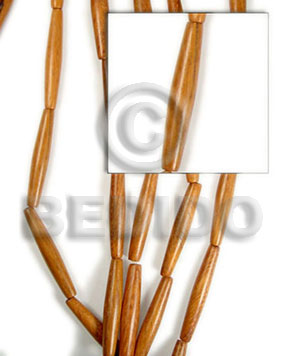 Bayong football stick 6x20mm Football & Cylinder Wood Beads