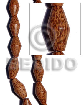 Palmwood football 35mmx18mm Football & Cylinder Wood Beads
