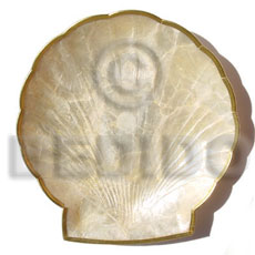 hand made Capiz clam shaped plate 6x6 Gifts & Home Table Decor Set