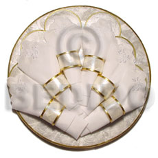 round capiz placemat 12"  table napkin * rings ( set of six ) - Gifts & Home Table Decor Set