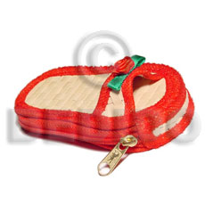 Pandan red slipper coin purse Gifts & Home Table Decor Set