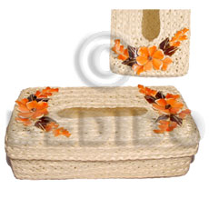 rectangular tissue box holder  red luhuanus shell - Gifts & Home Table Decor Set