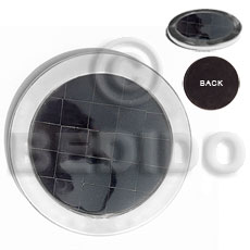 stainless metal coaster  inlaid blacktab shell - Gifts & Home Table Decor Set