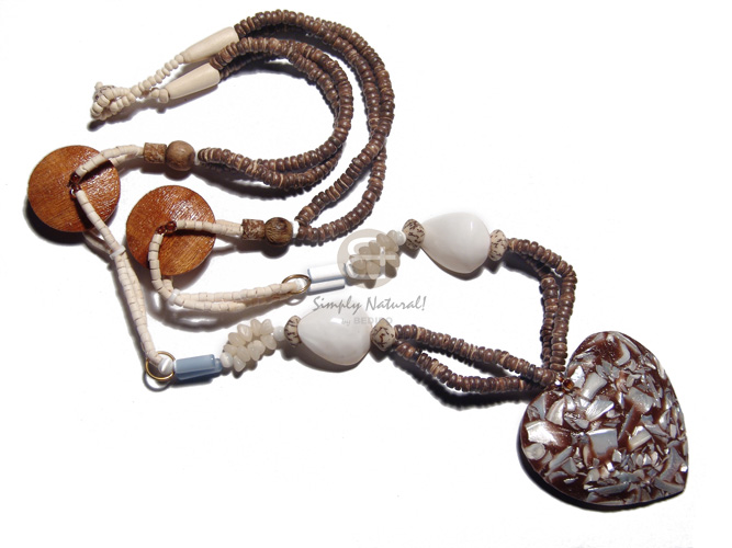 Amber brown glass beads Glass Beads Necklace