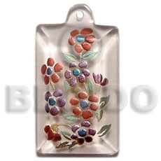 Dogtag 35mmx20mm clear white resin Hand Painted Pendants
