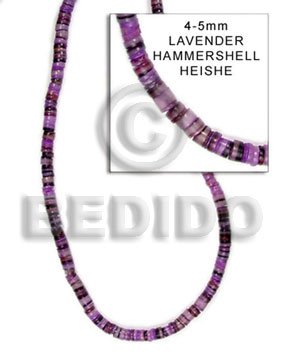 4-5mm hammer shell violet - Heishe Shell Beads