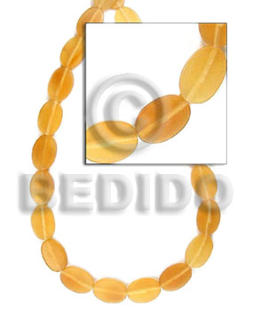 Flat oval golden horn 3x12x15mm Horn Beads