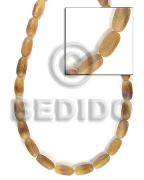 oblong natural horn-whitish 5x15mm - Horn Beads
