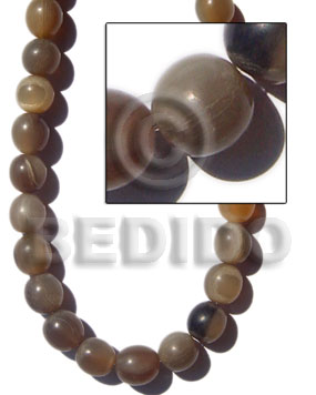 natural horn . round beads 13mm - Horn Beads