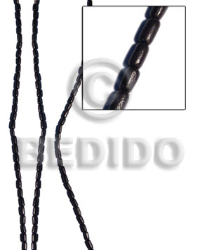 black horn ricebeads 6mmx3mm - Horn Beads