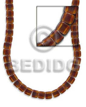 golden horn square side drill 5x12x10 /  2 hole - Horn Flat Rectangular Disc Beads