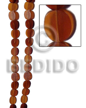 Golden horn amber flat oval Horn Flat Rectangular Disc Beads