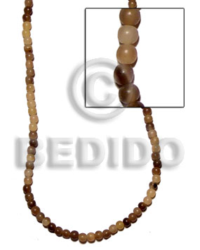 natural horn beads 6mm - Horn Natural Beads