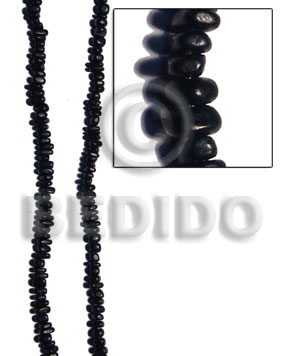horn nuggets black 9mmx6mm - Horn Nuggets Beads