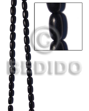 oval black horn 11mmx6mm - Horn Oval Beads