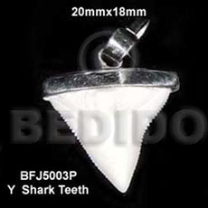 encasted y shark teeth pendant 20mmx18mm- approximate 10mmx9- tooth sizes could vary - Horn Pendant Bone Pendants