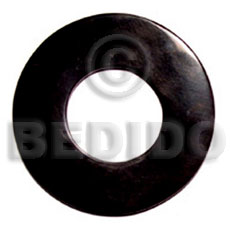 Round black horn 65mm Horn Pendant Bone Pendants
