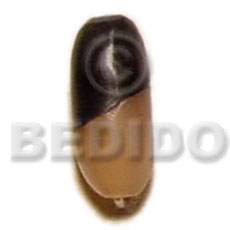 capsule transparent/black horn 20mm - Horn Pendant Bone Pendants