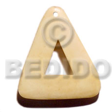 40mm triangle natural white bone - Horn Pendant Bone Pendants