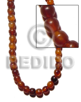 Amber Golden Horn Beads 10mm