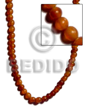 Golden Horn Round Beads