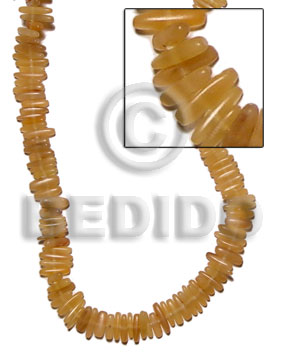 golden horn stick sidedrill 15mm - Horn Stick Beads