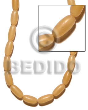 goldern horn natural whitish oblong 6x7x14 - Horn Teardrop Beads