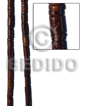 antique dark horn tube  groove 19mmx8mm - Horn Tube and Heishe Beads