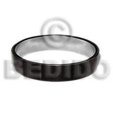 laminated blacktab in 1/2 inch  stainless metal / 65mm in diameter - Inlaid Metal Bangles