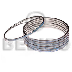 Laminated hammershell blue in 3mm Inlaid Metal Bangles