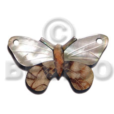 shell inlaid butterfly - Inlaid Pendants