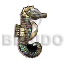 Shell inlaid seahorse Inlaid Pendants