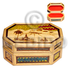bamboo  pandan jewelry box / small  l=97mm x w=63mm x h=43mm - Jewelry Box