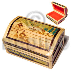 bamboo  pandan jewelry box / medium  l=115mm x w=80mm x h=65mm - Jewelry Box