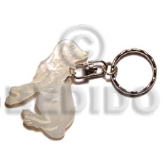 40mm carved MOP shell keychain/dog - Keychain