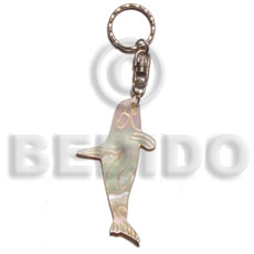 40mm carved mop shell keychain dolphin Keychain