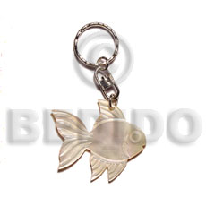 40mm carved mop shell keychain fish Keychain