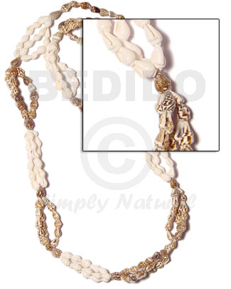 bomba-white and tiger nassa length =35 in. - Leis