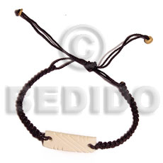 macrame  bone/ id bracelet - Macrame Bracelets