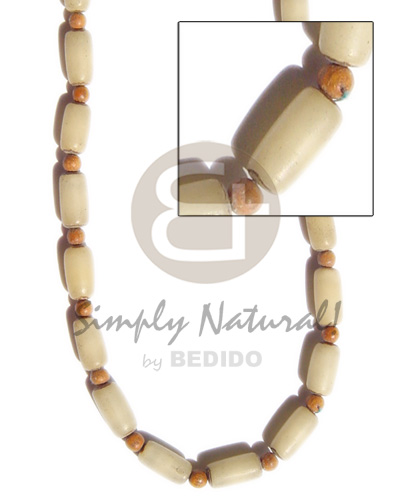 hand made Buri seed wood beads Mens Necklace