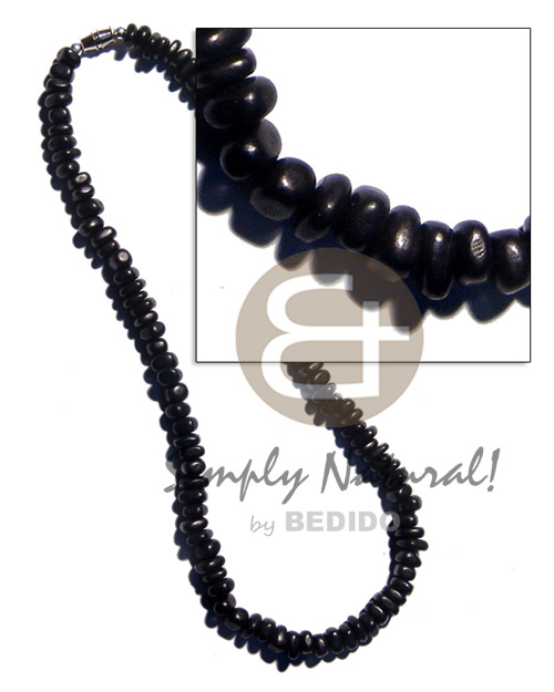 hand made Black carabao horn nuggets Mens Necklace