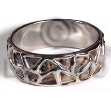 Limpet shell in Molten Metal Bangles