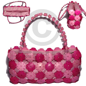 Two toned pink coco flowers Native Bags