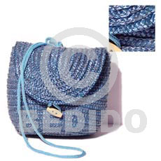 banig blue sling bag  l= 5.5 in. w= 5.5 in. base = 3 in. - Native Bags