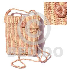 abaca sling bag l=5 in. w= 6 in. base = 2 in. - Native Bags