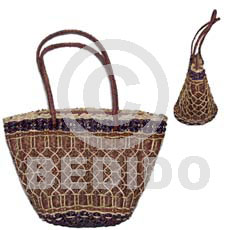 pandan buyanos bag/ medium/ 7 1/2x9x13 1/2 in/  handle 7 1/2  in. - Native Bags