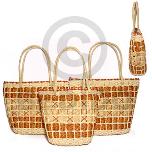 pandan buyanos bag/ set of 3 / s/m/l - Native Bags