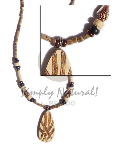2-3 heishe tiger Natural Earth Color Necklace